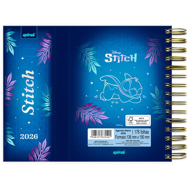 Agenda Diária Stitch 2026