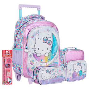 Kit Mochila Kitty 2026 com Mochila + Lancheira Térmica