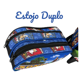 Kit Mochila Sonic com Mochila de Rodinhas + Lancheira Térmica