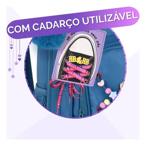 Mochila Fashion Lovers 2026 com Mochila de Rodinhas + Lancheira Térmica + Estojo