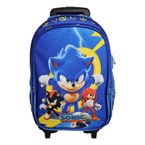Kit Mochila Sonic com Mochila de Rodinhas + Lancheira Térmica