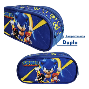 Kit Mochila Sonic com Mochila de Rodinhas + Lancheira Térmica