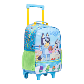 Kit Mochila Bluey 2026 com Mochila de Rodinhas + Lancheira Térmica + Estojo
