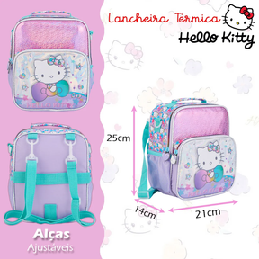 Kit Mochila Kitty 2026 com Mochila + Lancheira Térmica