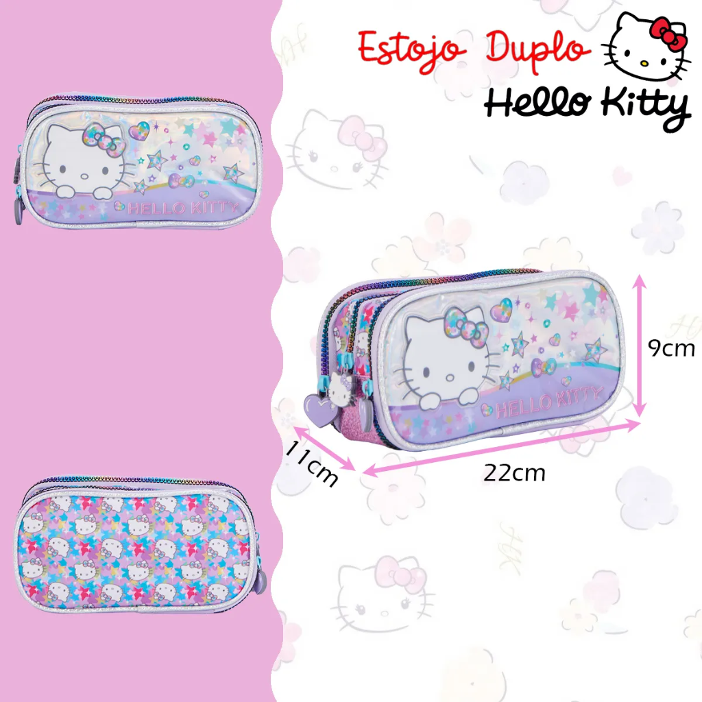 Kit Mochila Kitty 2026 com Mochila + Lancheira Térmica