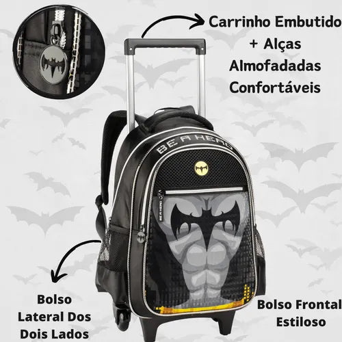 Kit Mochila Rodinha + Estojo + Lancheira