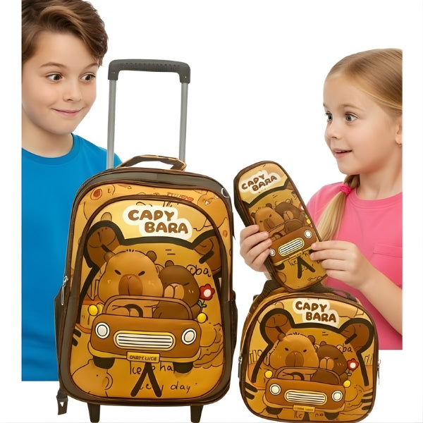 Kit Mochila Escolar Capybara
