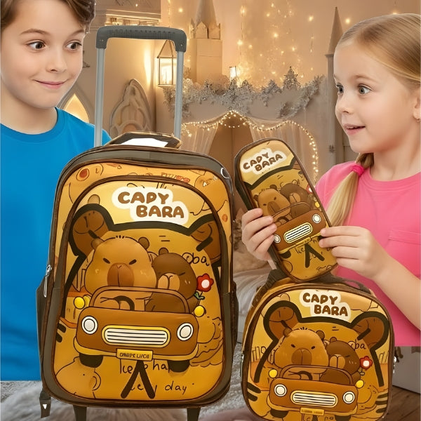 Kit Mochila Escolar Capybara