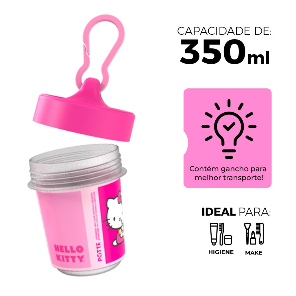 Kit Hello Kitty com Maleta Copo Pote Lancheira