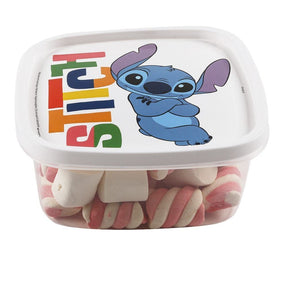 Pote Quadrado Decorado Stitch Plasútil 1,1 Litros